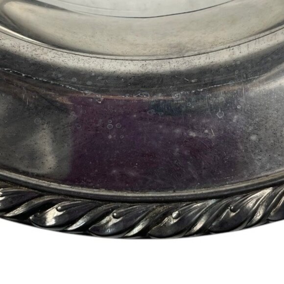 VTG Oneida LTD Silversmiths Silverplated Wm. A. Rogers Tree Footed Oval Platter - Picture 5 of 8